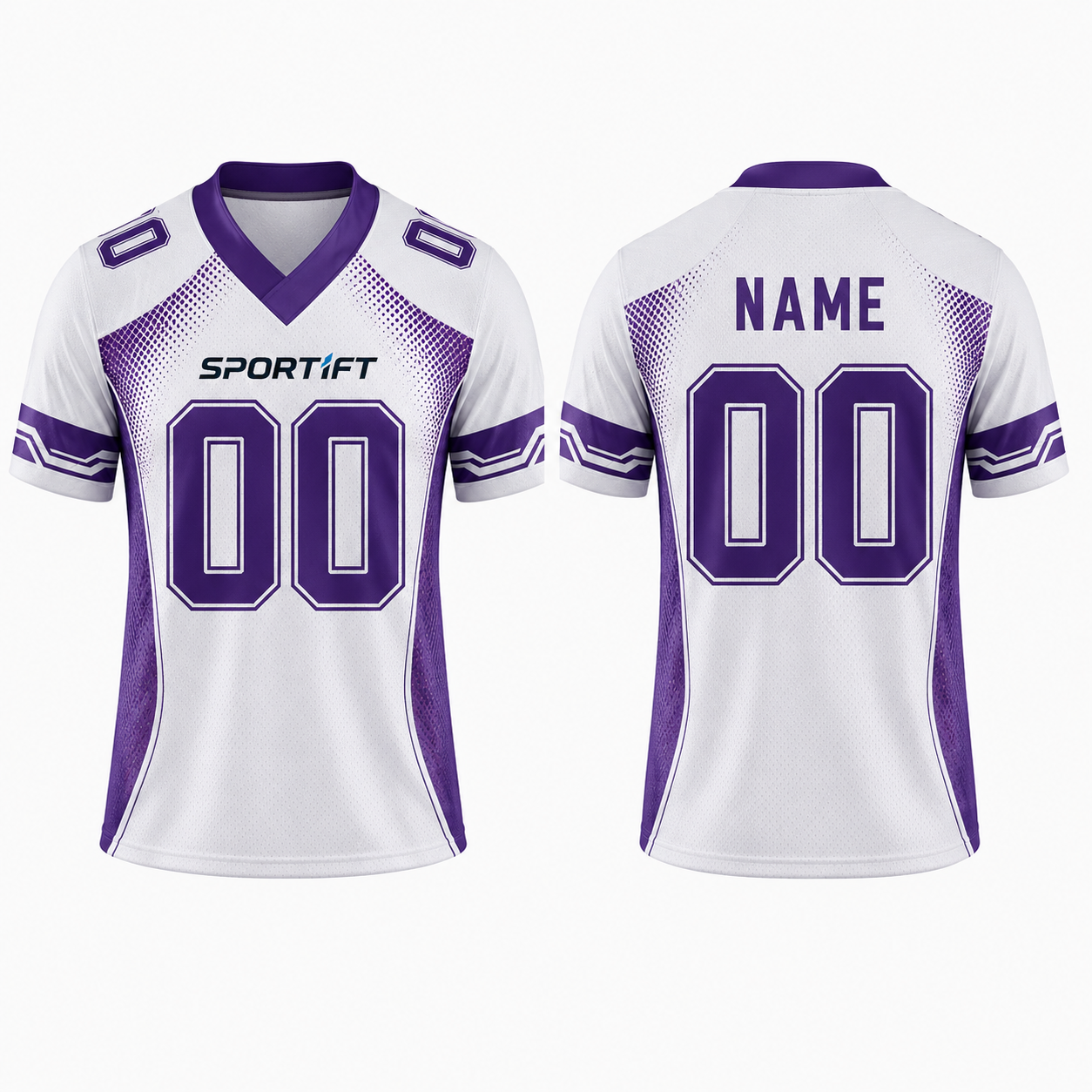 Nighthawks American Football Trikot Weiß-Lila - 12