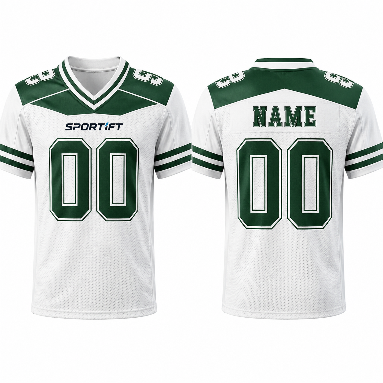 Herren American Football Trikot GIANTS #99 - Weiß/Grün Classic Edition