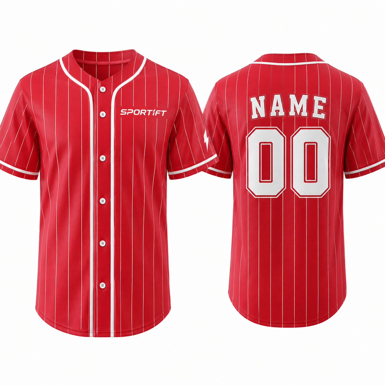 Red & White Baseball Jersey Nighthawks 23 - Sportliches Trikot