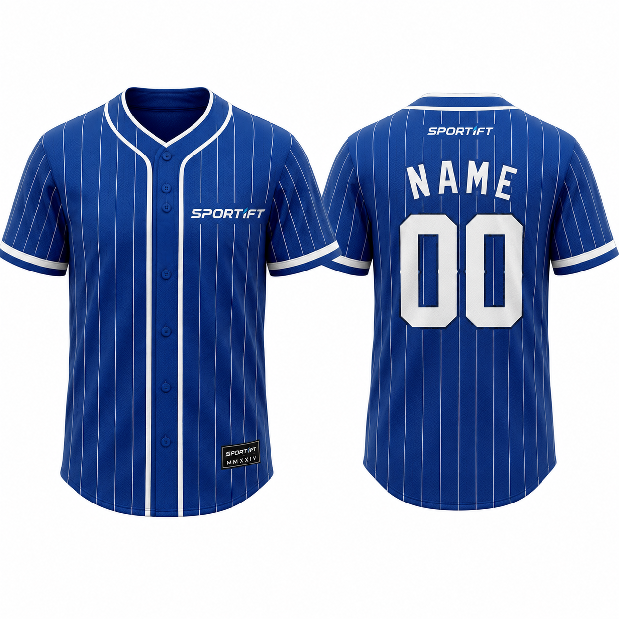 Nighthawks Baseball-Trikot Blau/Weiß – Zeitloses Design